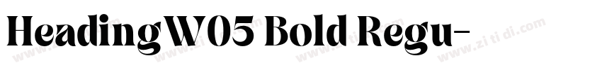 HeadingW05 Bold Regu字体转换